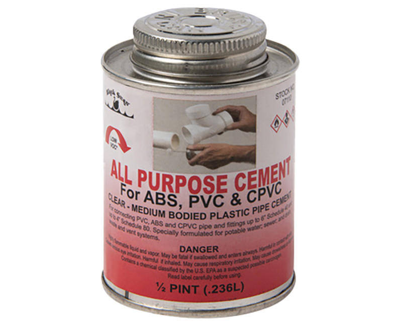 Wet-Or-Dry PVC Cement (Blue), Medium Bodied, 8 oz.