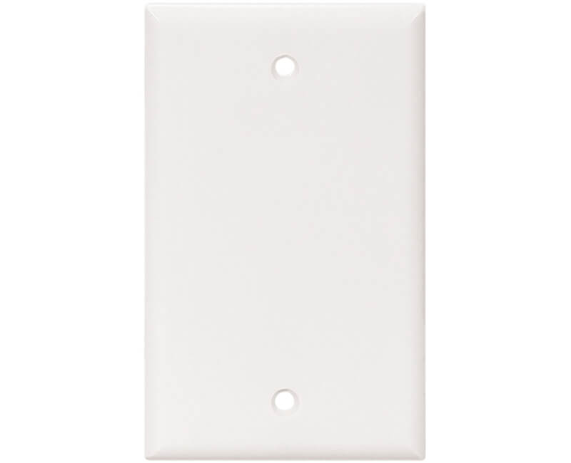 Single Blank Switch Plate - White Bulk