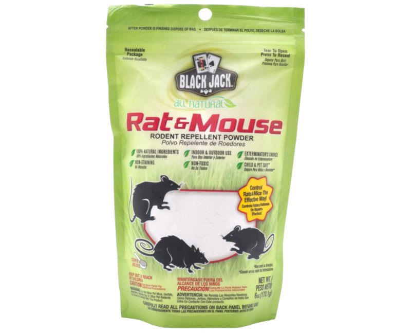 BLACK JACK ALL NATURAL RAT & MOUSE REPELLENT POWDER 6 OZ BAG