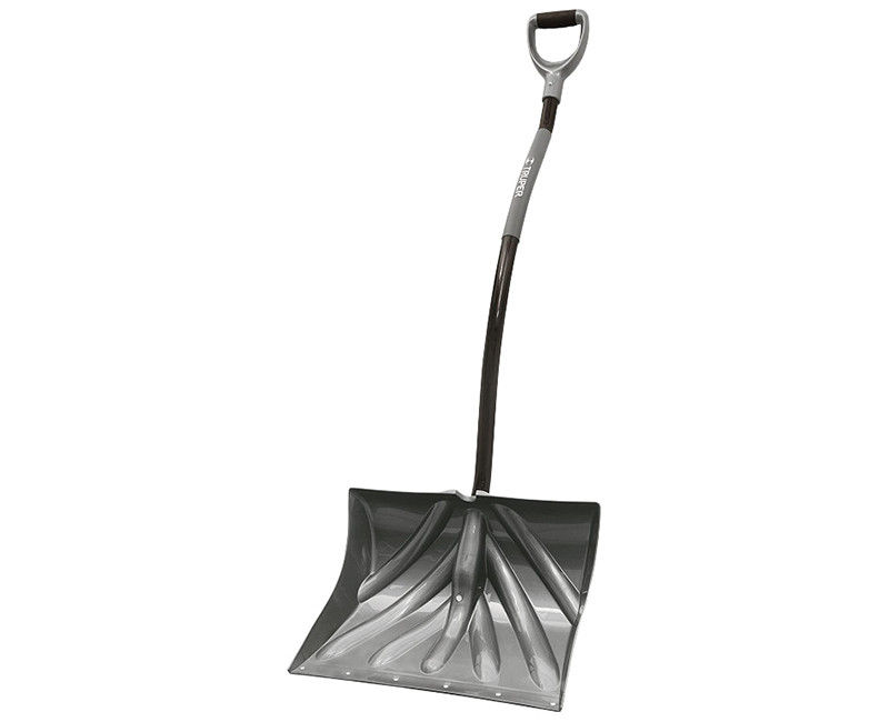 18" POLY COMBO SHOVEL METAL WEAR STRIP, ERGONOMIC-STEEL HANDLE W/ SLEEVE